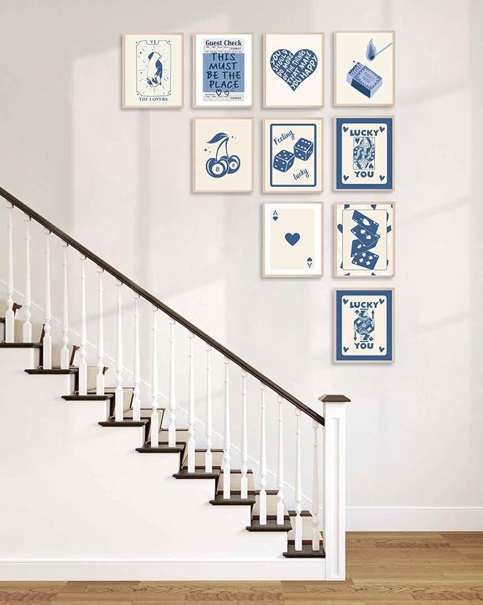 KBKBART 12pcs Blue Lucky Poster - Image 7