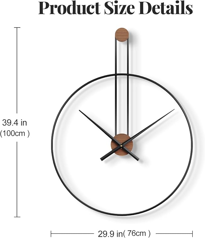 Cuspin 30 Inch Large Wall Clock - Image 6
