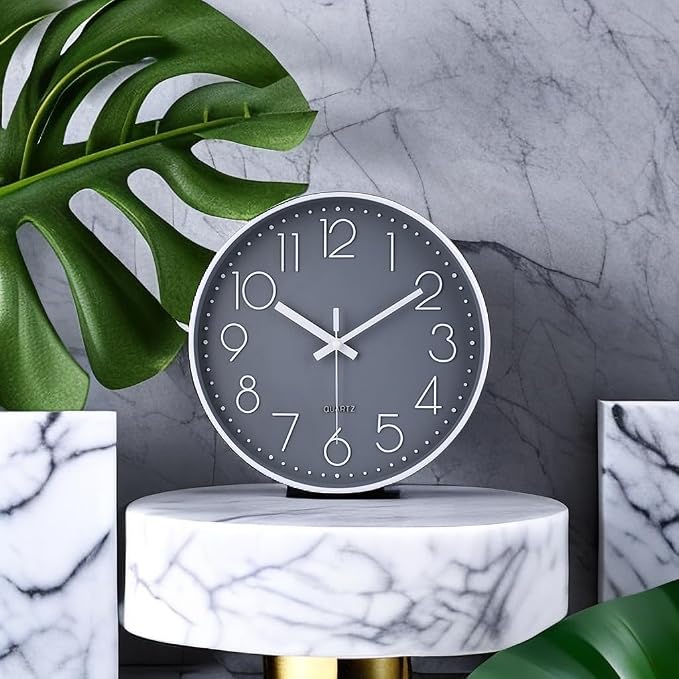jomparis Wall Clock 12 Inch Non-Ticking Silent Battery Operated Round Wall - Image 8