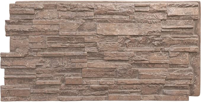 EverStone Cascade Faux Stone Panel, 48 5/8"W x 24 3/4"H x 1 1/4"D, Mount Vernon by EkenaMillwork