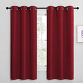 NICETOWN Christmas Burgundy Red Kitchen Blackout Curtain Panels, Thermal by NICETOWN
