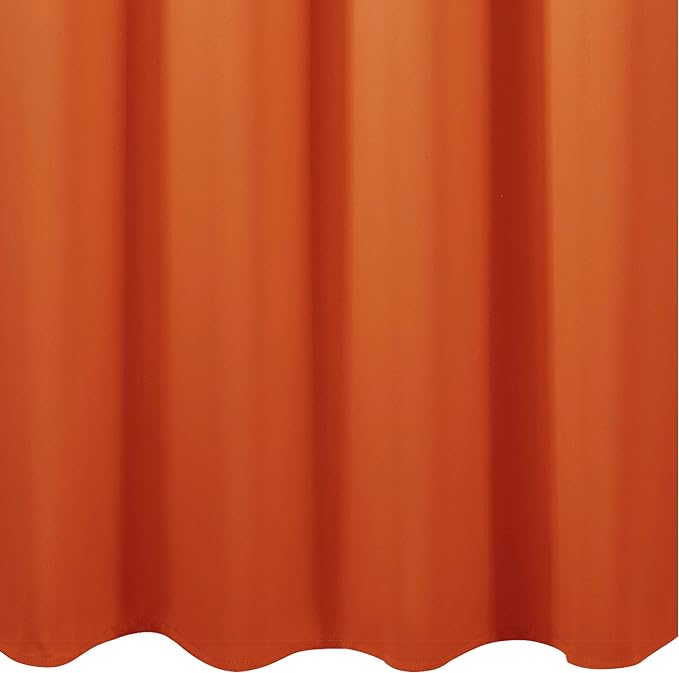 LEMOMO Orange Blackout Curtains 66 x 63 Inch Length/Set of 2 Curtain - Image 9
