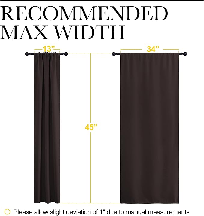 NICETOWN Kitchen Curtains, Short Blackout Curtains & Drapes, Energy Smart Noise - Image 7