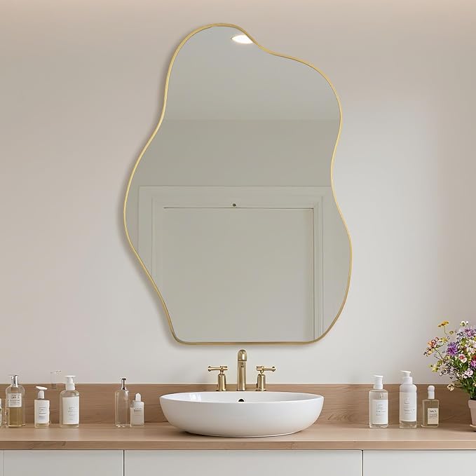 BOMINICA Irregular Wall Mirror Asymmetrical Mirror, Decorative Wall Mirror - Image 2