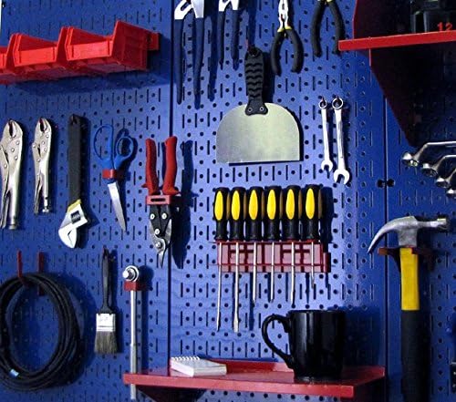 Wall Control 30-P-3232BU Blue Metal Pegboard Pack - Image 9