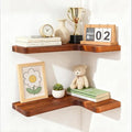 Floating Corner Shelves, Wall Shelf Set of 2, Shelves by Unknown