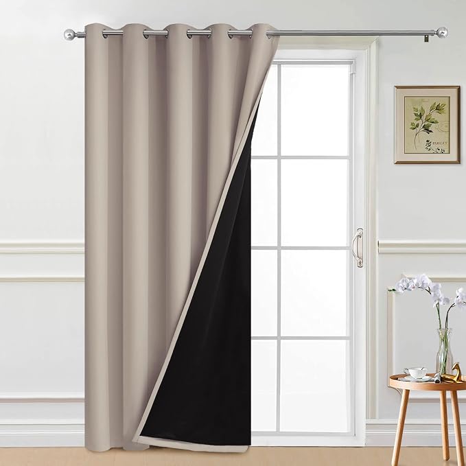 Yakamok 100% Blackout Lined Panels, Thermal Insulated Blackout Curtains by Yakamok