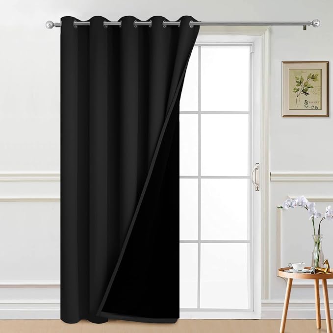 Yakamok 100% Blackout Lined Panels, Thermal Insulated Blackout Curtains by Yakamok