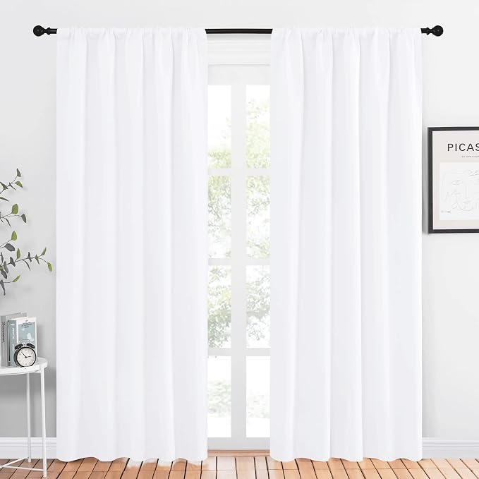NICETOWN White Bedroom Curtain Panels by NICETOWN