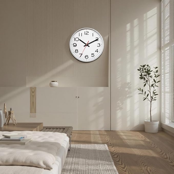 NUOVO 12Inch Wall Clock Number Quartz Large Decorative Quiet Wall Clocks Home - Image 3