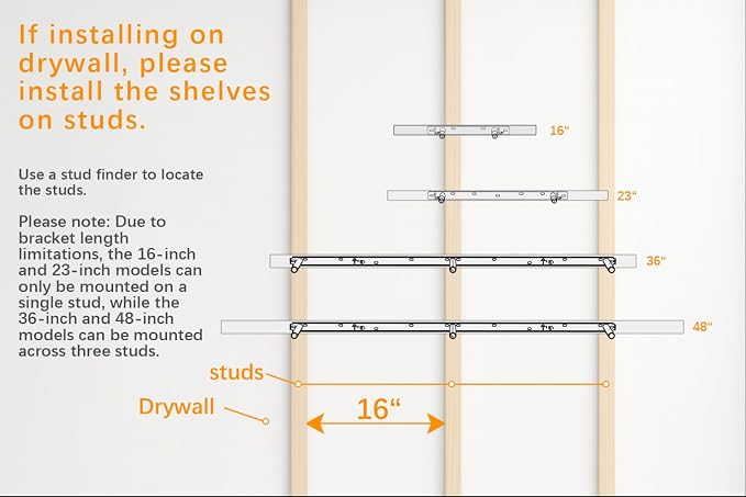 BAYKA White Floating Shelves for Wall, Rustic Wood Wall Shelves - Image 9