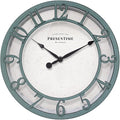 Presentime & Co 10" Farmhouse Series Wall Clock, Shiplap Style, Silent No by Presentime