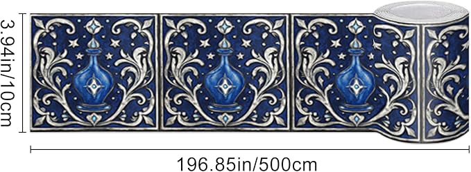 HOMETITUTE Wallpaper Border Peel and Stick Decorative Wall Trim Self Adhesive - Image 3