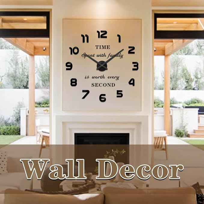 VANGOLD Large Wall Clocks for Living Room Decor, Decorative Wall Clocks Battery - Image 2