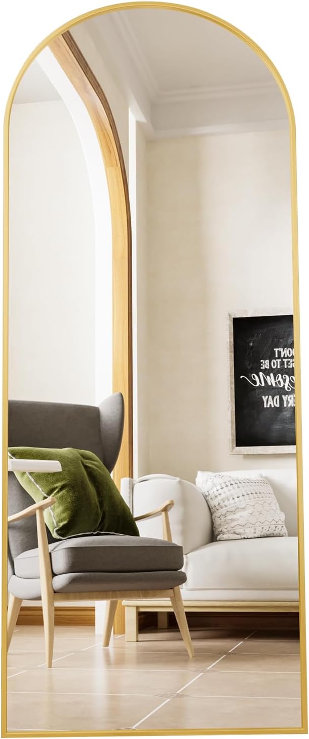 Beauty4U Arched Full Length Mirror, Standing or Leaning, Bedroom Dressing Mirror - Image 8
