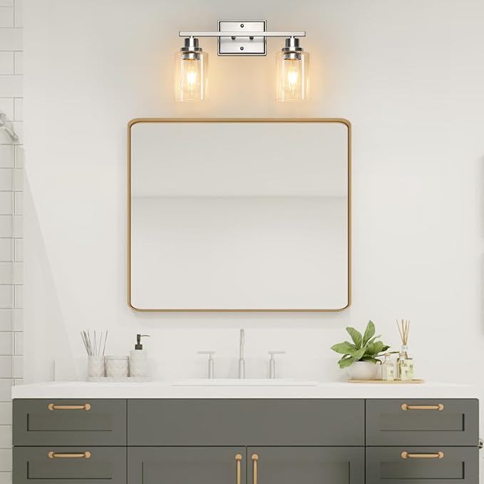 Unicozin 2 Light Bathroom Light Fixtures, Modern Vanity Lights Over Mirror - Image 9