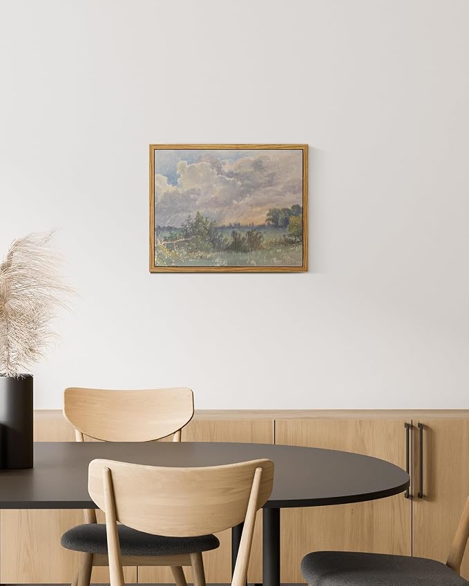 InSimSea Framed Canvas Wall Art, Vintage Landscape Art - Image 3