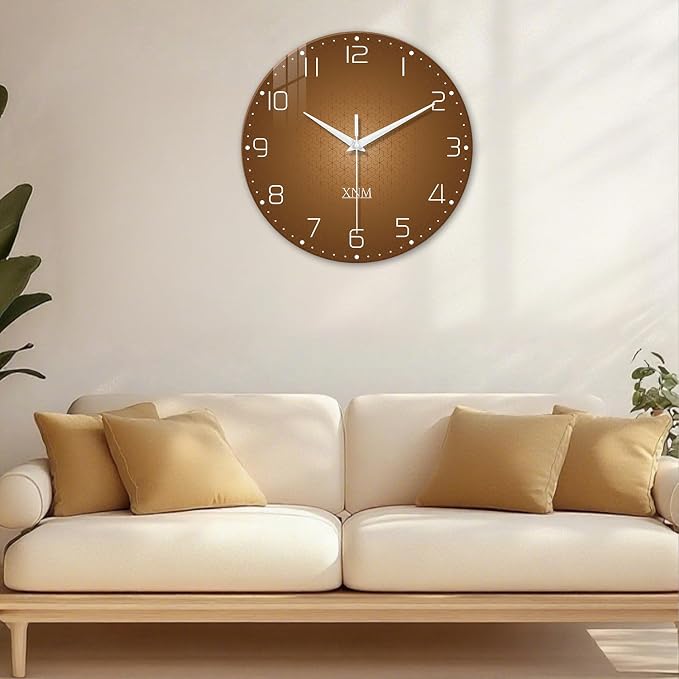 XNM Large Wall Clocks Battery Operated 16 Inch Modern Glass Wall Clock - Image 5