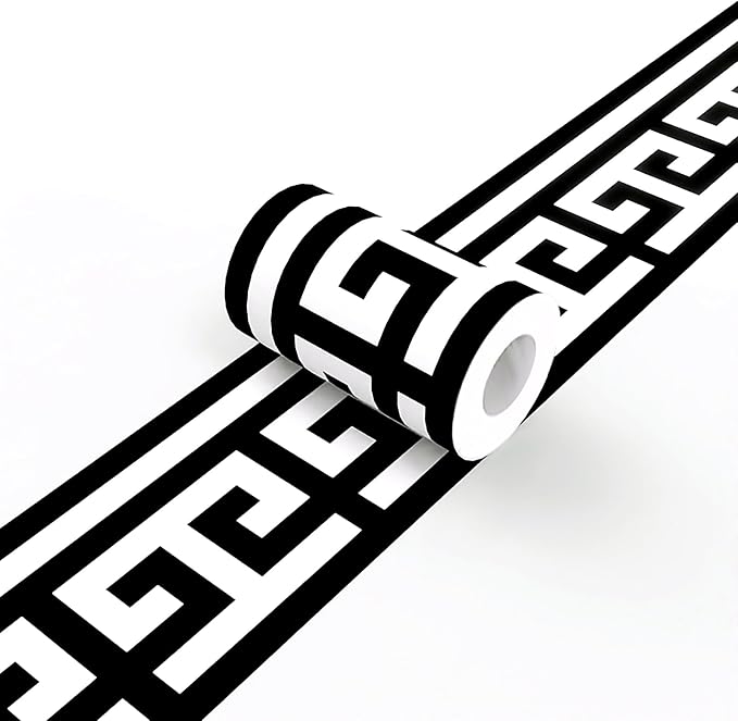Black and White Wallpaper Border Trim Peel and Stick Boarders Self Adhesive by WEISENI