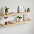 Homeforia 42 inch Natural Floating Shelf, High End Solid Real Wood 42inch Small by Homeforia