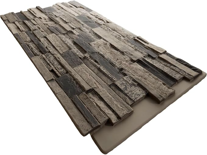 EverStone Cascade Faux Stone Panel, 48 5/8"W x 24 3/4"H x 1 1/4"D, Urban Color - Image 6