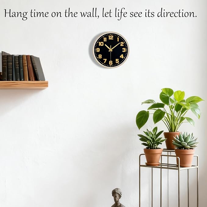 Wall Clock, 8inch Modern Silent Non-Ticking Wall Clocks Battery Operated - Image 2