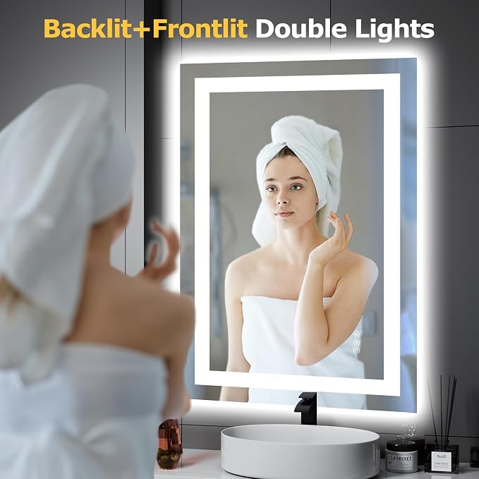 Hivone 24X36 LED Bathroom Mirror - Image 2