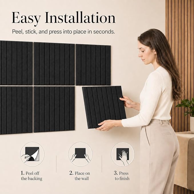 Large Cork Boards for Walls – 48 x 36 Self Adhesive Felt Wall Tiles - Image 4
