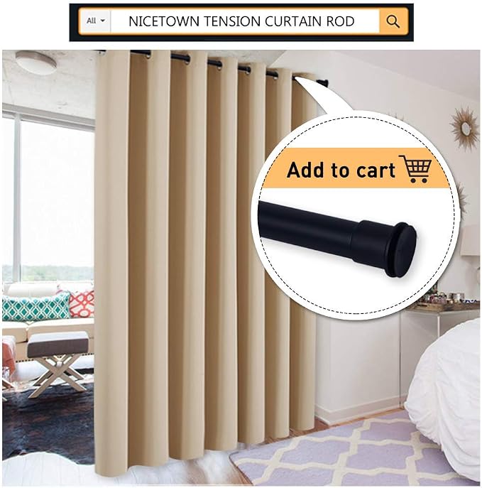 NICETOWN Wall to Wall Room Dividers Curtain - Image 7