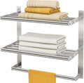 BETHOM Towel Shelf for Bathroom Wall Mounted, 3-Tier Hotel Style Towel Rack by Bethom