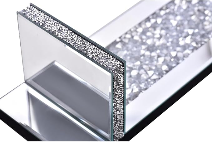 Aeveco Crystal Crush Diamond Mirrored Candle Sconces, Wall Decorations - Image 4
