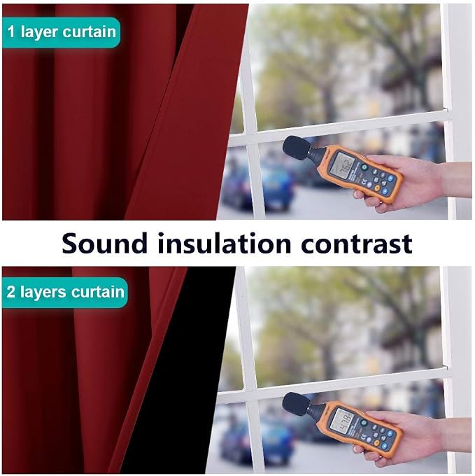 NICETOWN Cold Blocking 100% Blackout Curtains, Durable and Soft Black Lined - Image 4
