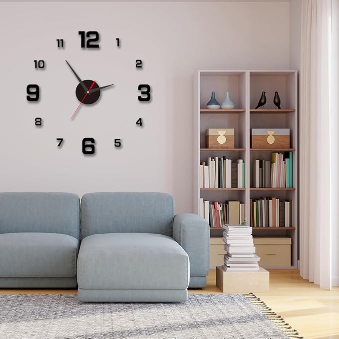3D DIY Luminous Dial Acrylic Frameless Silent Wall Clock - Image 6