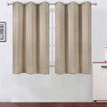 LEMOMO Khaki Blackout Curtains/38 x 54 Inch/Set of Two Panels Grommet Living by Lemomo