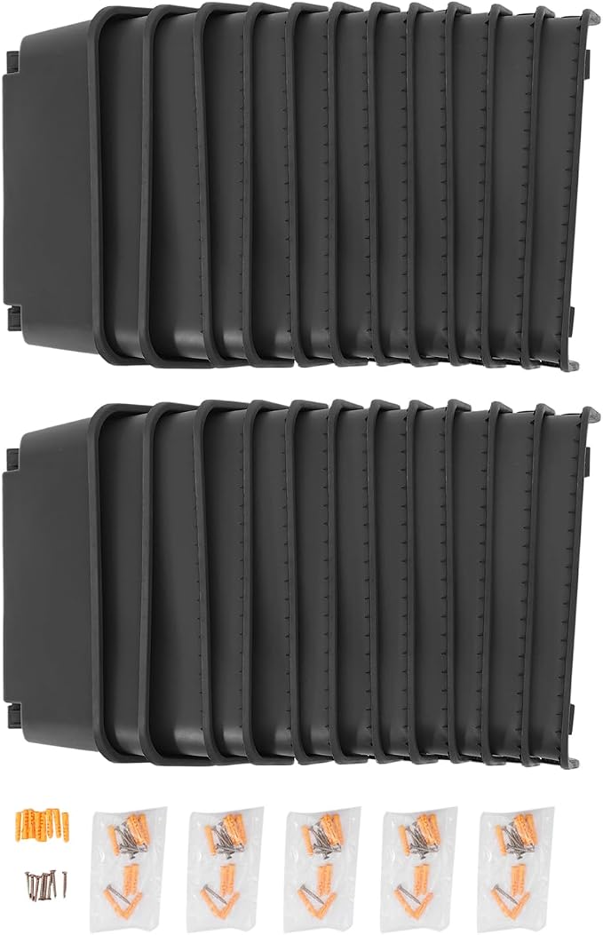 24 Pots Wall Mounted Planter, Plastic Wall Vertical Planter, - Image 4