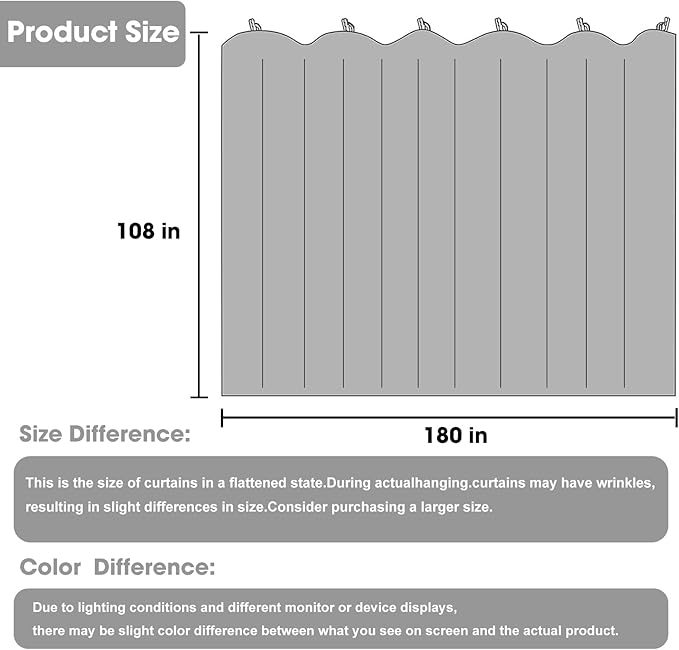 Room Divider Blackout Curtain Track Curtains Wall Dividers Panels Screen - Image 2