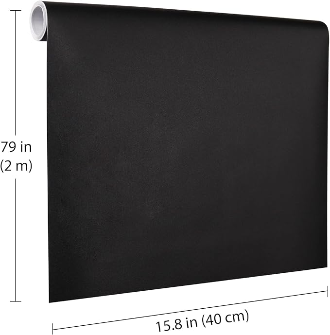 Black Peel and Stick Wallpaper, 15.7 X 78.7 inches Renter Friendly Wallpaper - Image 2