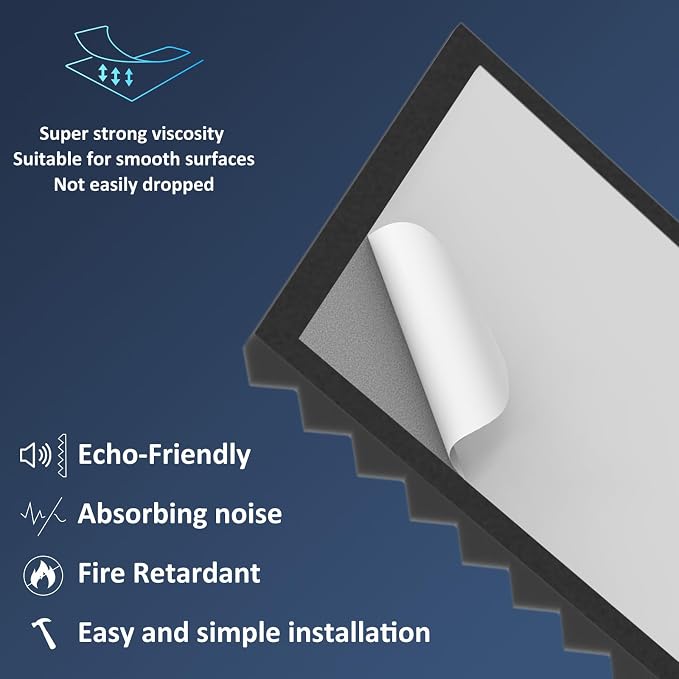 JBER 24Pack Pyramid Sound Proof Foam Panels - Image 3