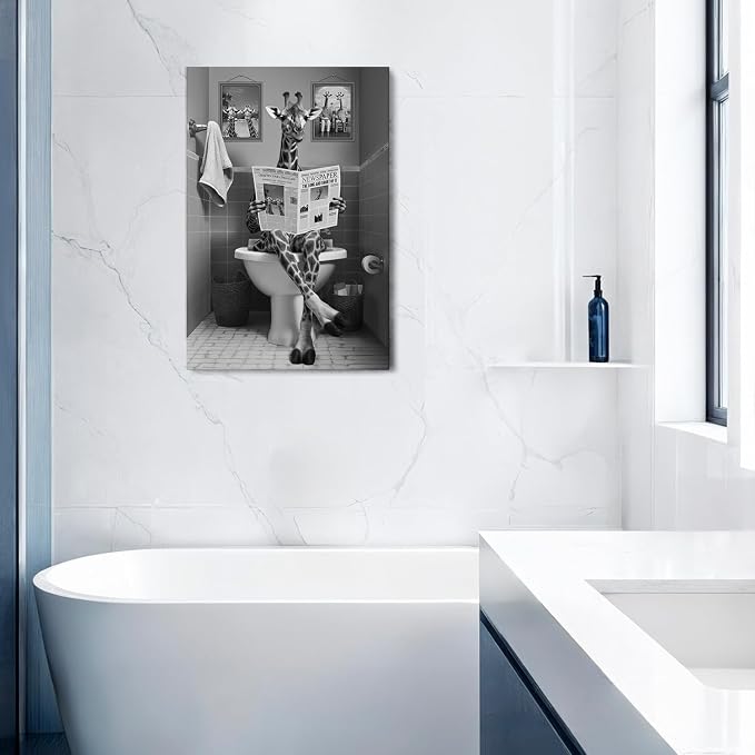 DIHSIEG Inspirational Canvas Wall Art funny bathroom wall art Print Poster - Image 5