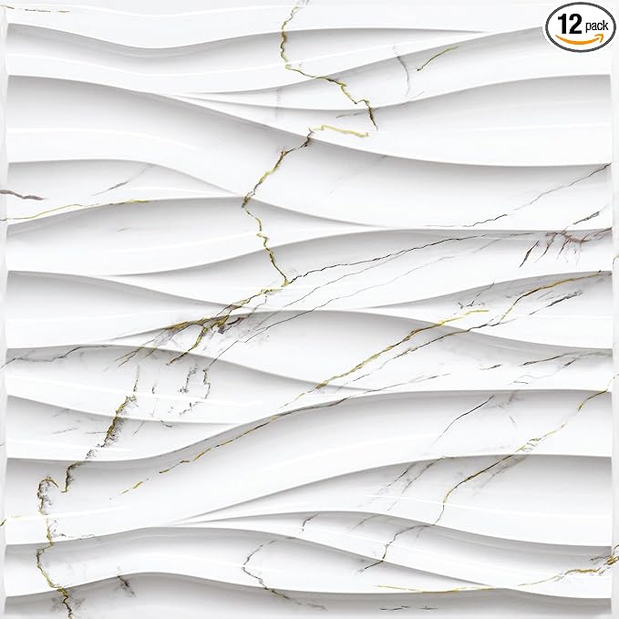 STICKGOO Wave Wall Panels for Interior Wall Decor, Decorative PVC Panels for by STICKGOO