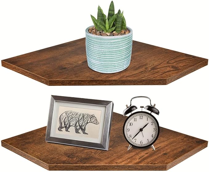 Homode Corner Shelf Wall Mount, Cable Box, Game Console, Storage by Homode