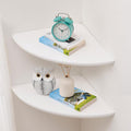 Corner Shelves, Floating Corner Shelf, Round End Wall Mount by Coamily