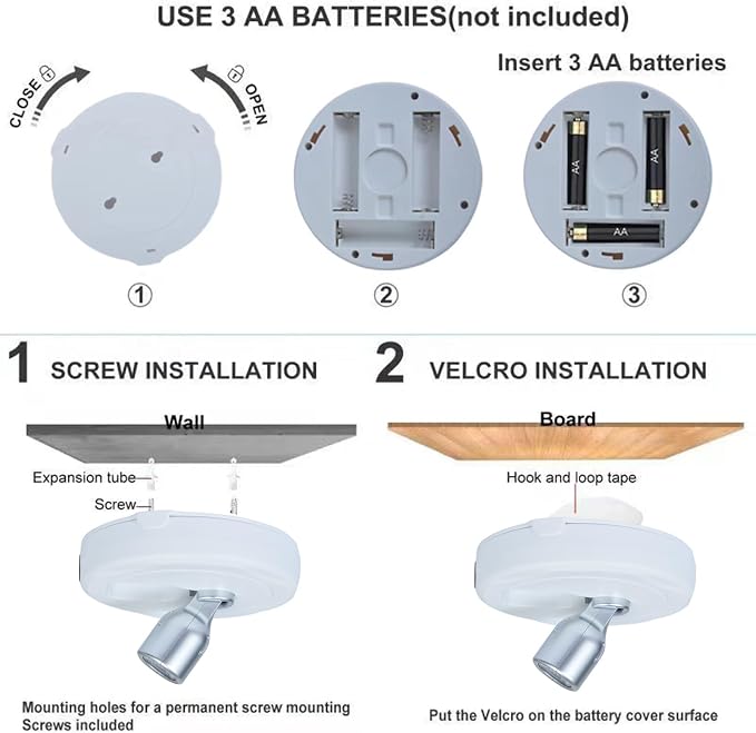 HAMVIDNE LED Spotlight, Battery Operated Picture Lights, Uplighting Indoor - Image 6