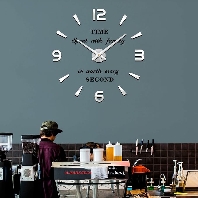 VANGOLD Large 3D Wall Clock DIY Wall Decoration Clock - Image 8
