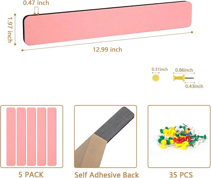 Felt Pin Board Bar Strips Bulletin Board - Image 6