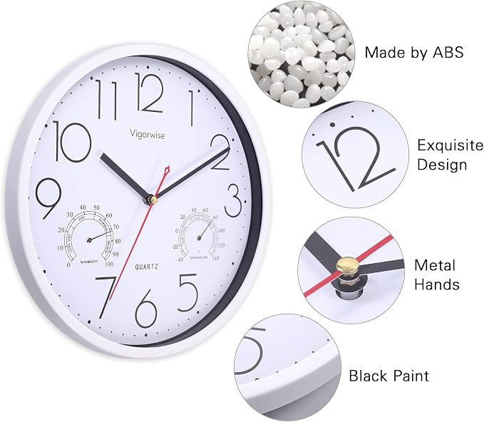 Wall Clock, Sweep Silent Movement Accurate Clocks - Image 3