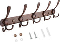 TICONN Wall Mounted Coat Rack, Five Heavy Duty Tri Hooks All Metal Construction by TICONN