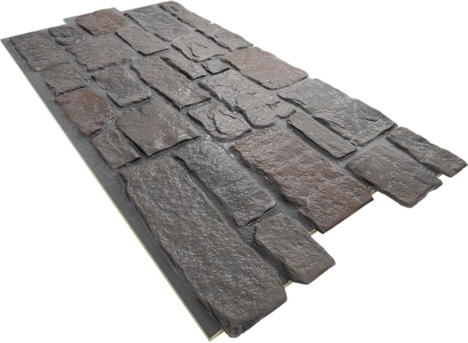 EverStone Cobblestone Faux Stone Panel, Earth Color - Image 6