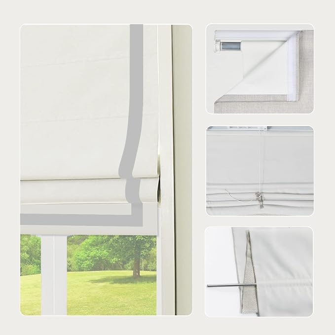 DEJAVU Roman Shades with Ribbon Border - Image 5