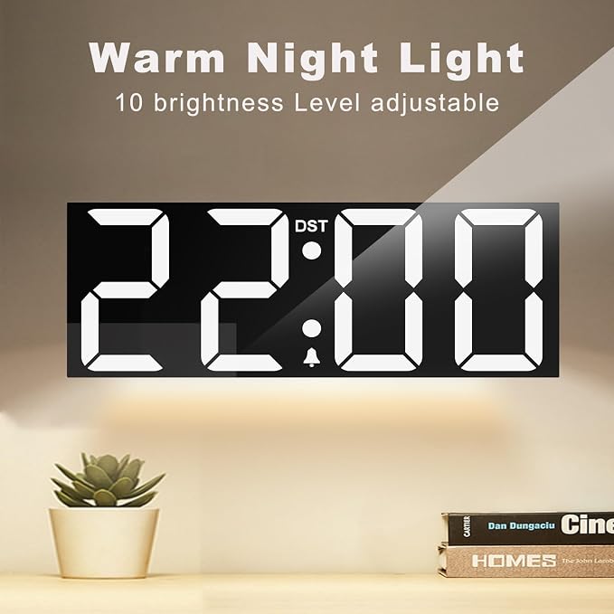 JALL 22'' Large Digital Wall Clock, Big LED Number Dispaly, Night Light - Image 3